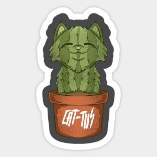 cactus cat funny cat tus fun and cute Sticker